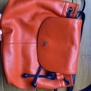 Italian Orange Leather Purse